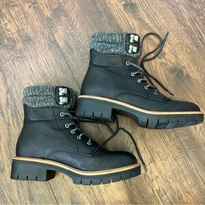 Black Roxxy Maurice’s Black Chunky Platform Boots Womens 7.5
